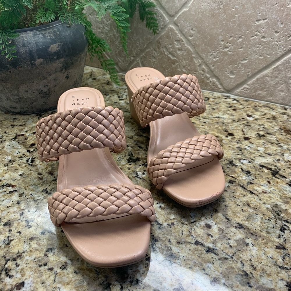 Nude Braided Heel
